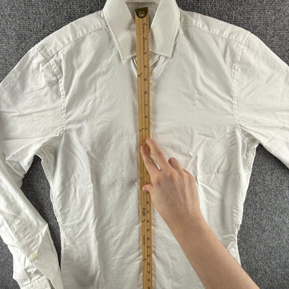 Stenstroms Cotton Twofold super 15.5 Slimline White Long Sleeve Button Up Solid - Picture 4 of 16